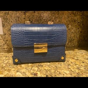 Navy blue croc bag